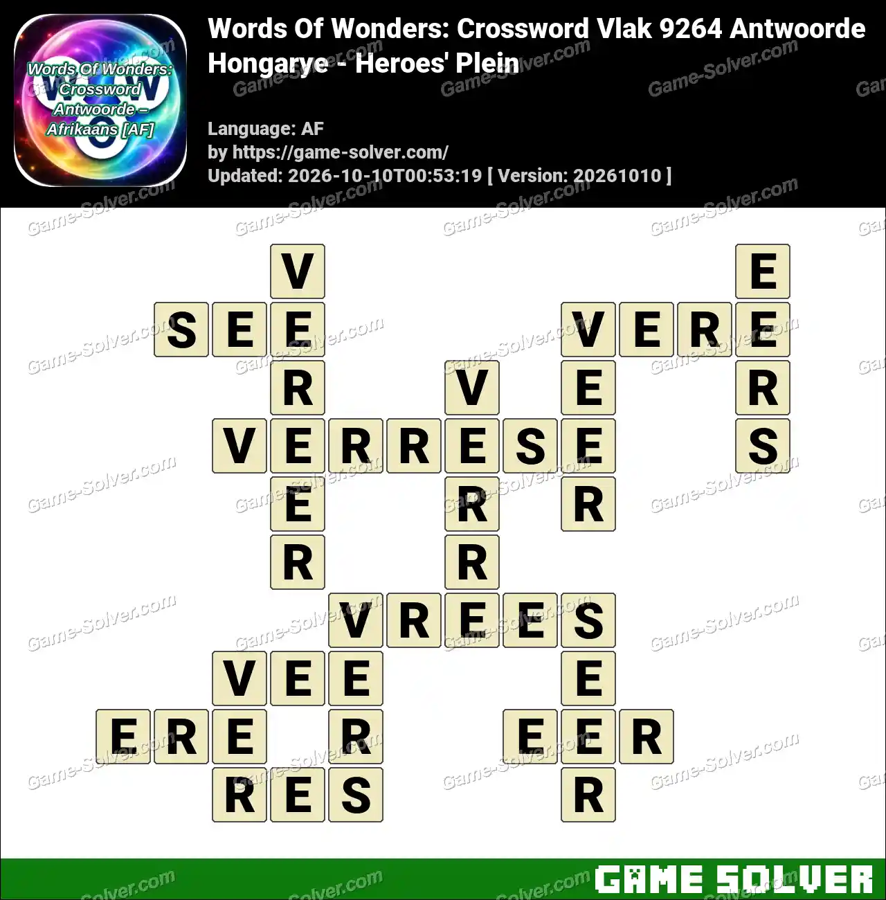 Words Of Wonders: Crossword Vlak 9264 Antwoorde – Hongarye – Heroes’ Plein